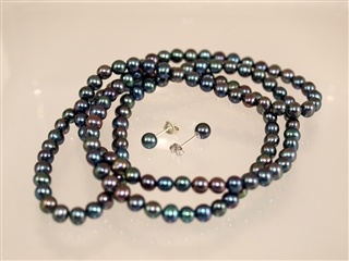 Zdjęcie Komplet naszyjnik i kolczyki- perły