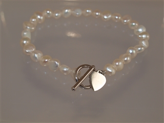 Zdjęcie Srebrna bransoletka z perłami