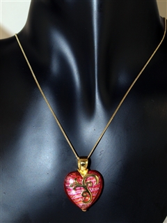 Zdjęcie Wisior z weneckiego szkła Murano na srebrnym łańcusz