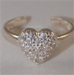 Srebrny pierścionek - serce
